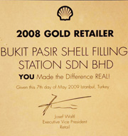 Bukit Pasir Shell Filling Station - Awards